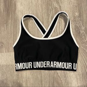 Under Armour Black and White Sports Bra